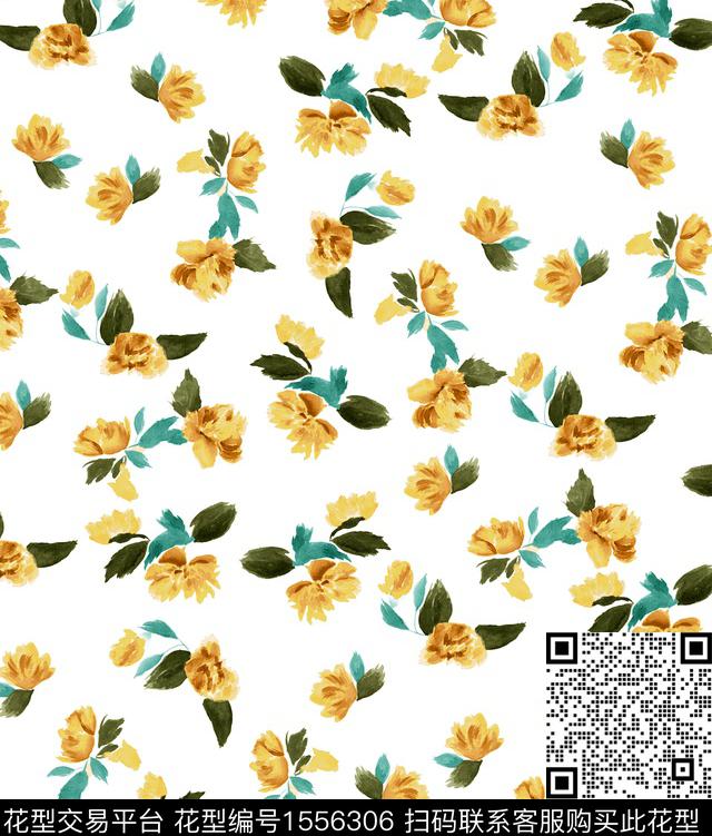 康乃馨小碎花数码印花华亿平台下载（图片编号: 1556306） - 瓦栏（Walan）