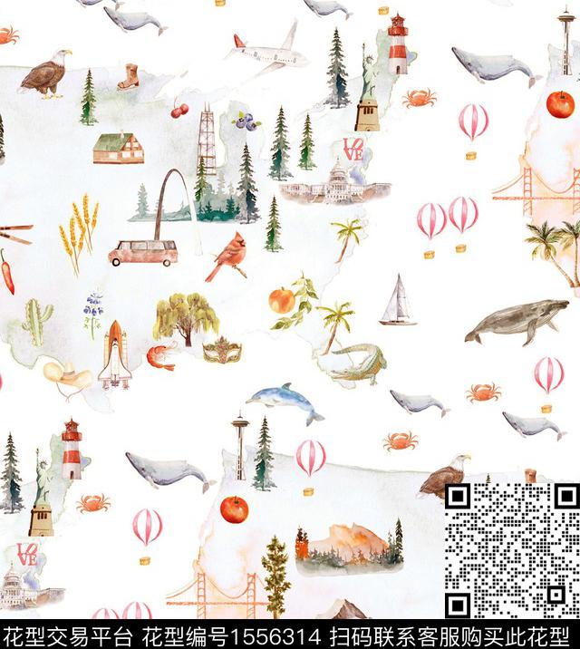 地图小碎花map数码印花华亿平台下载（图片编号: 1556314） - 瓦栏（Walan）