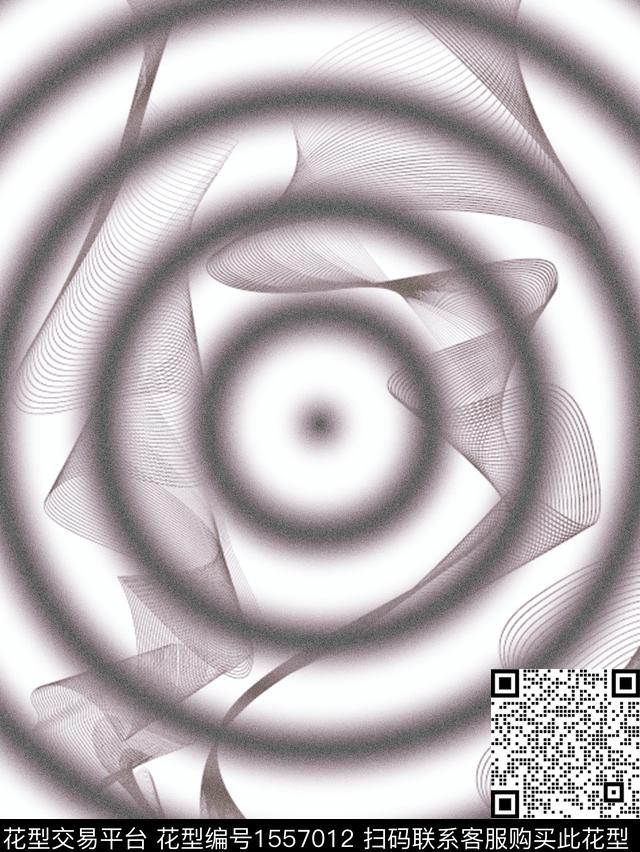 线条肌理定位数码印花华亿平台下载（图片编号: 1557012） - 瓦栏（Walan）