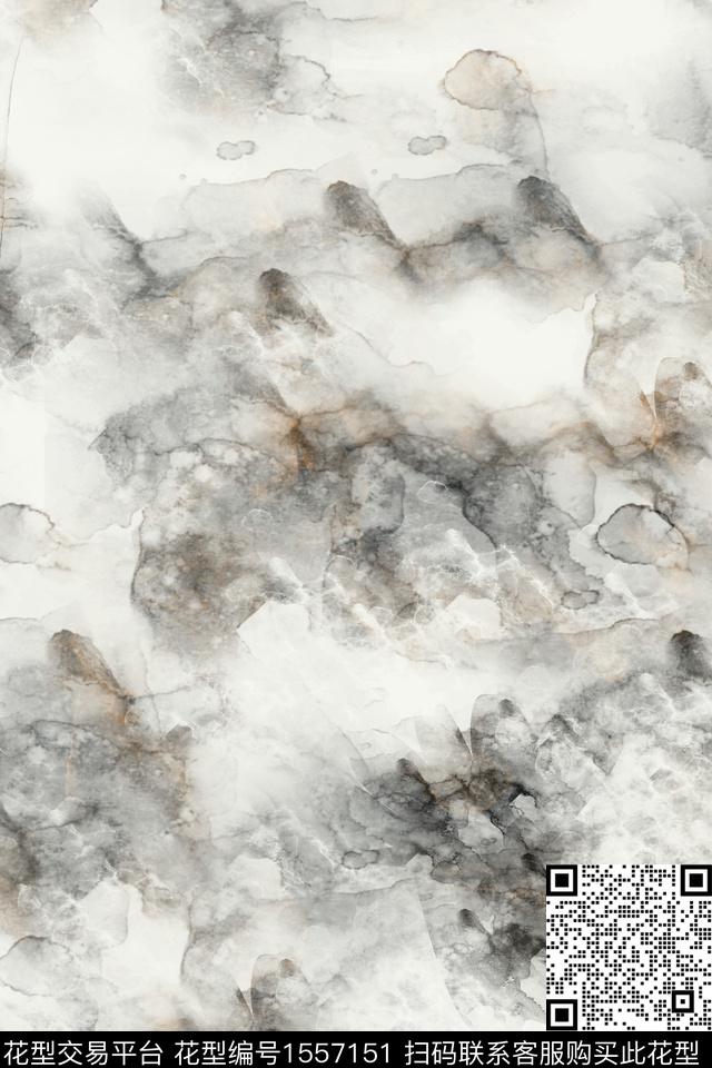 抽象肌理水彩数码印花华亿平台下载（图片编号: 1557151） - 瓦栏（Walan）