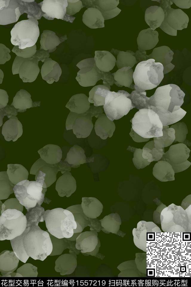 抽象花卉花卉影花数码印花华亿平台下载（图片编号: 1557219） - 瓦栏（Walan）