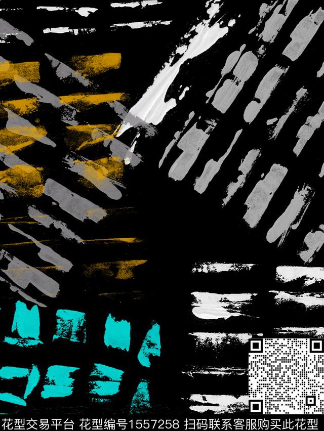 定位颜料笔触数码印花华亿平台下载（图片编号: 1557258） - 瓦栏（Walan）