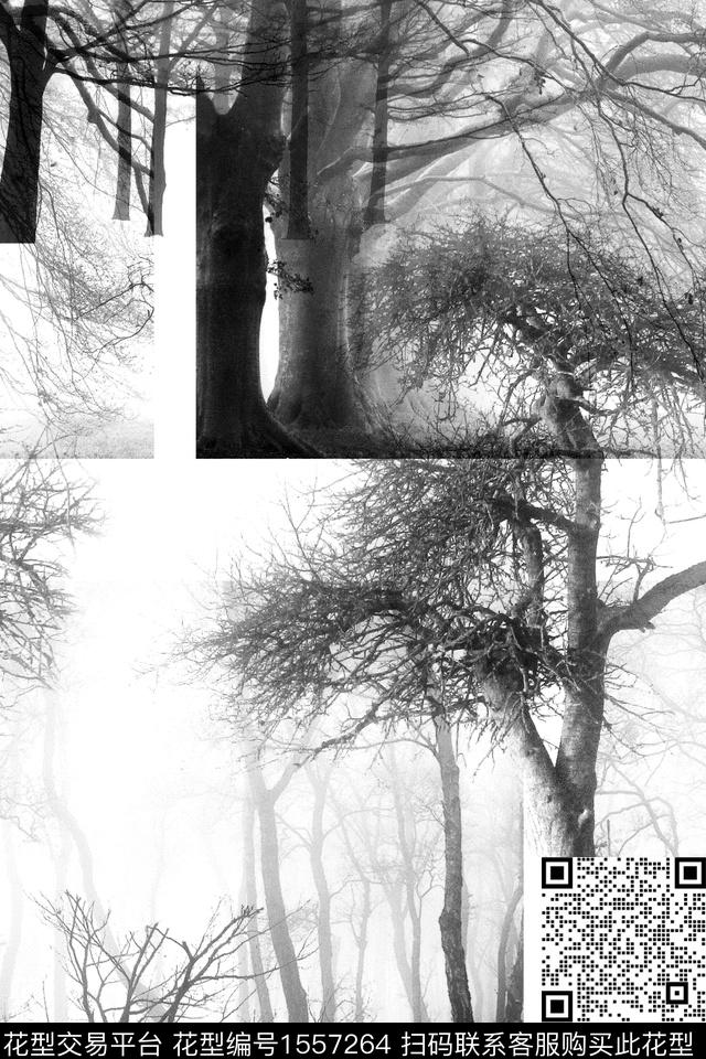 树木杂点照片数码印花华亿平台下载（图片编号: 1557264） - 瓦栏（Walan）