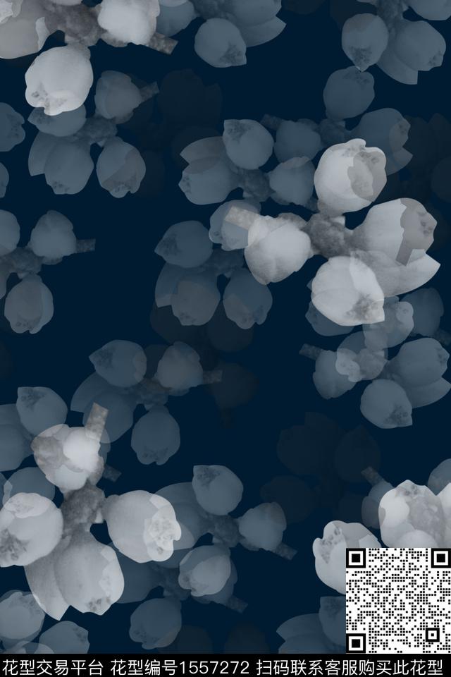 花卉影花时尚花卉数码印花华亿平台下载（图片编号: 1557272） - 瓦栏（Walan）