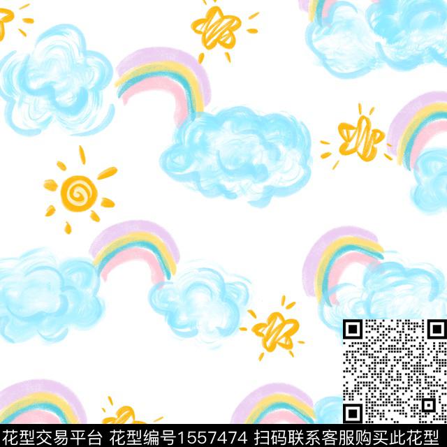 彩虹卡通星星数码印花华亿平台下载（图片编号: 1557474） - 瓦栏（Walan）