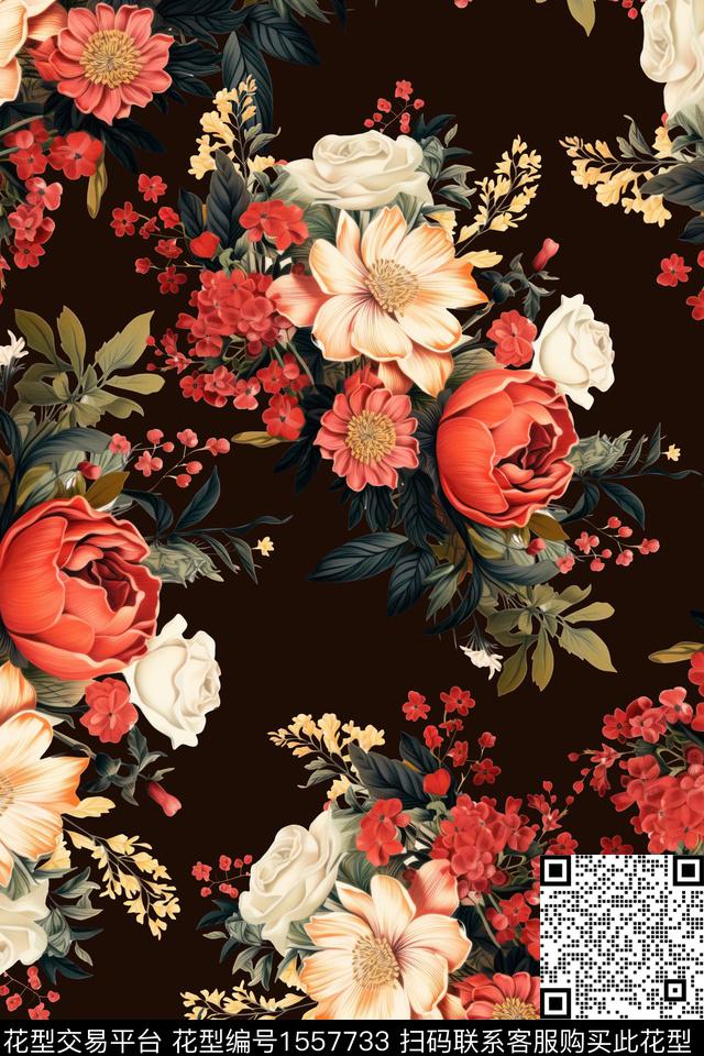 女装花卉数码印花华亿平台下载（图片编号: 1557733） - 瓦栏（Walan）
