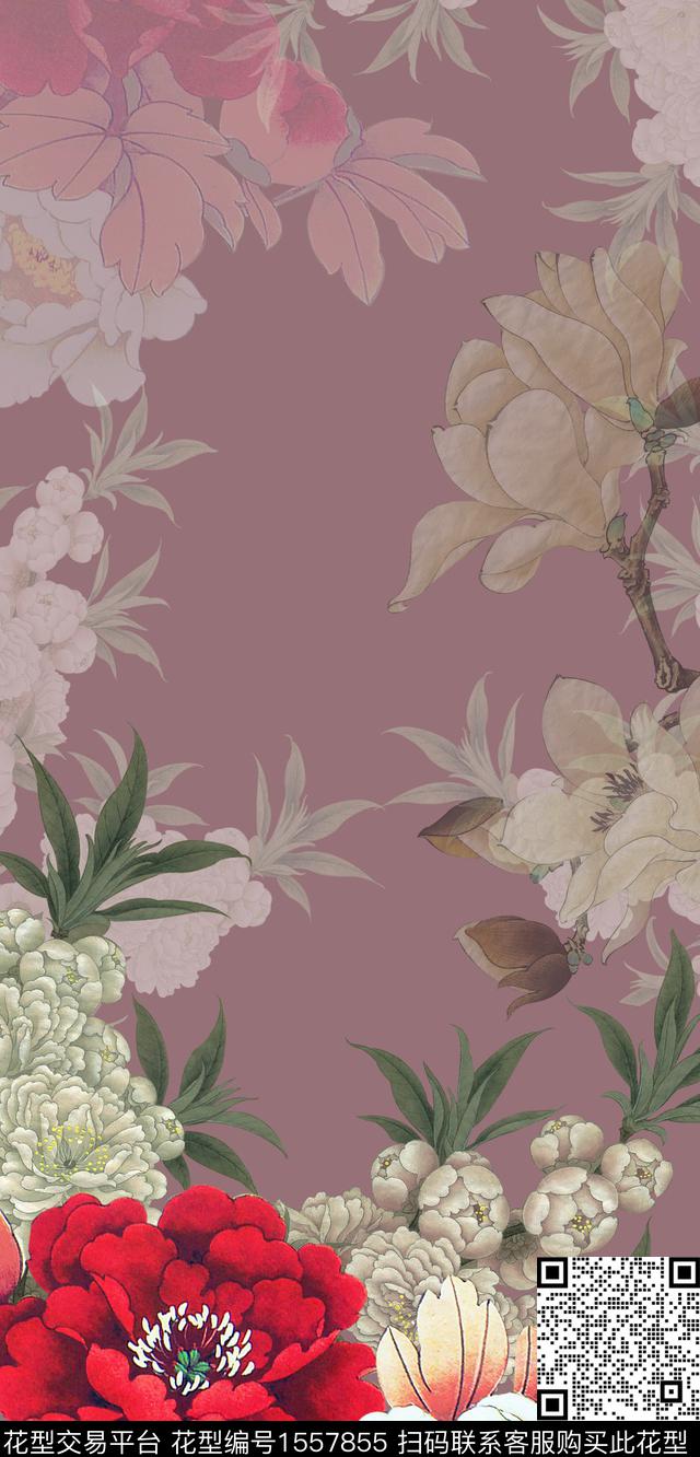 定位花数码华亿平台花卉数码印花华亿平台下载（图片编号: 1557855） - 瓦栏（Walan）