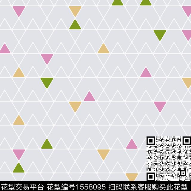 几何三角形色块传统印花华亿平台下载（图片编号: 1558095） - 瓦栏（Walan）