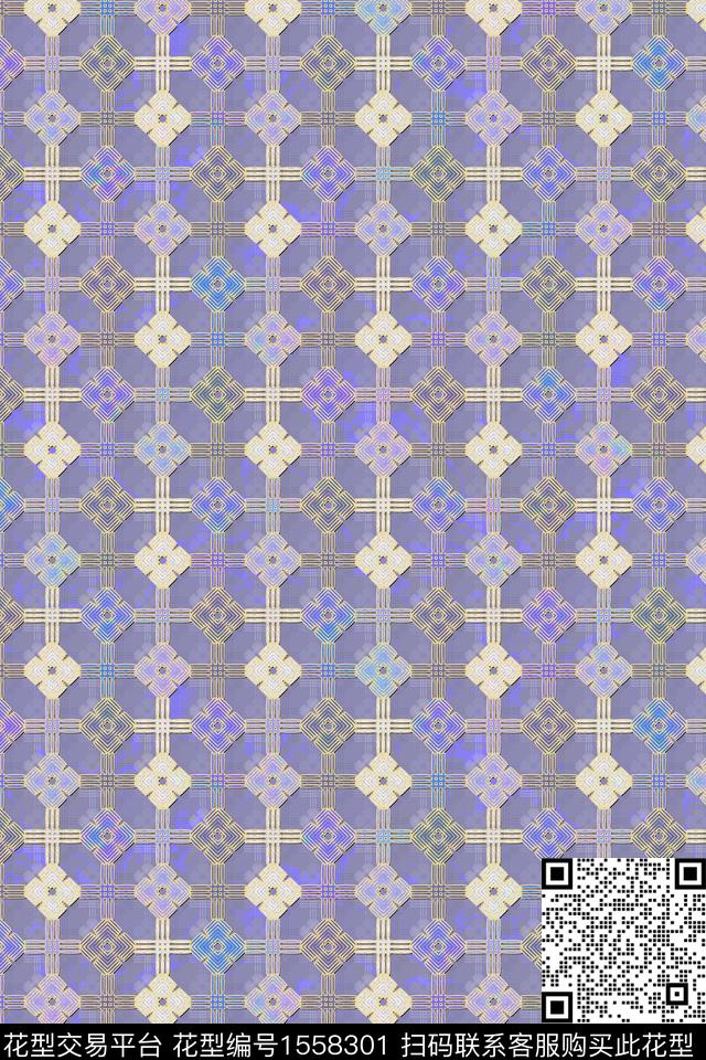 连续民族纹样几何数码印花华亿平台下载（图片编号: 1558301） - 瓦栏（Walan）