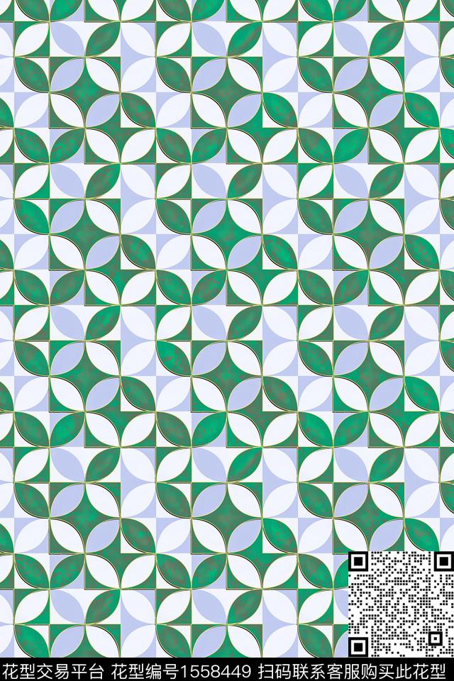 圆几何底纹数码印花华亿平台下载（图片编号: 1558449） - 瓦栏（Walan）