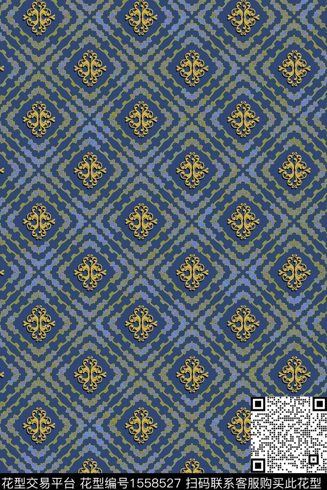 连续民族纹样几何数码印花华亿平台下载（图片编号: 1558527） - 瓦栏（Walan）