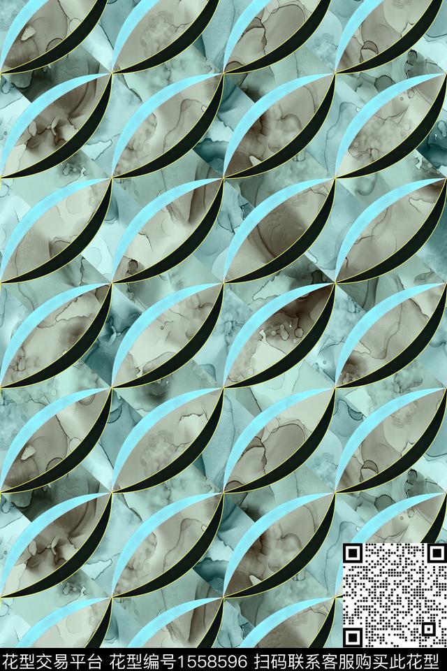 几何括号底纹数码印花华亿平台下载（图片编号: 1558596） - 瓦栏（Walan）