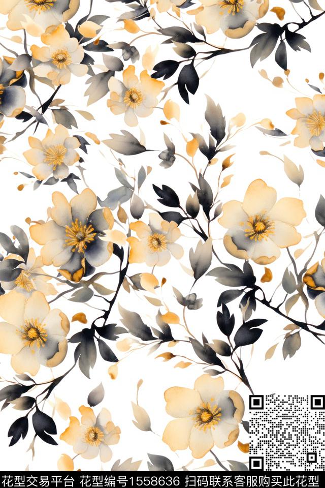 花卉女装数码印花华亿平台下载（图片编号: 1558636） - 瓦栏（Walan）