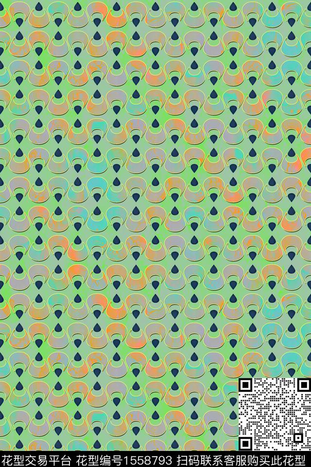 连续民族纹样几何数码印花华亿平台下载（图片编号: 1558793） - 瓦栏（Walan）