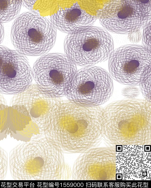 混合拼接几何抽象数码印花华亿平台下载（图片编号: 1559000） - 瓦栏（Walan）