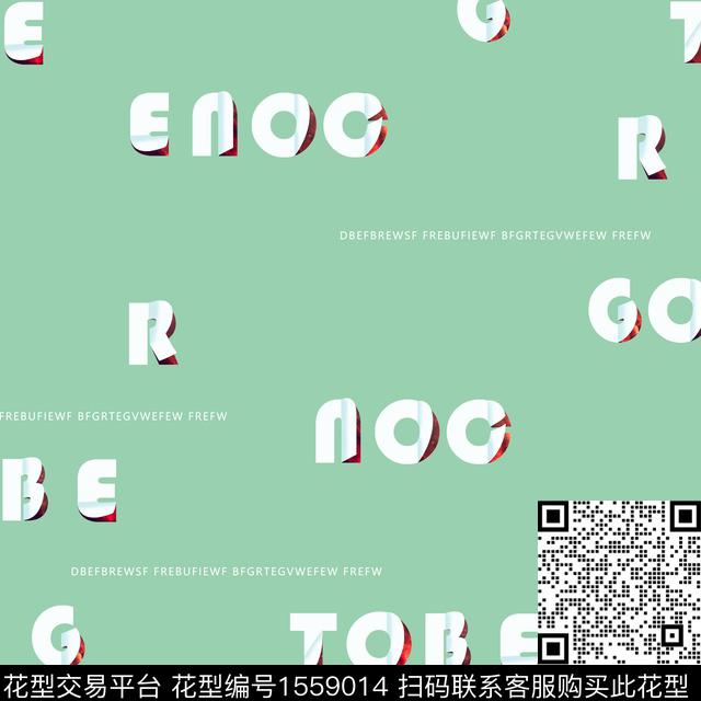 字母纸立体数码印花华亿平台下载（图片编号: 1559014） - 瓦栏（Walan）