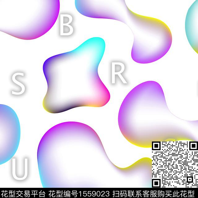 气泡字母趣味数码印花华亿平台下载（图片编号: 1559023） - 瓦栏（Walan）