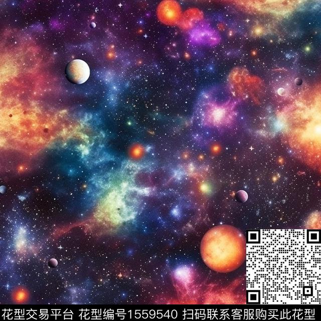 星空宇宙银河数码印花华亿平台下载（图片编号: 1559540） - 瓦栏（Walan）