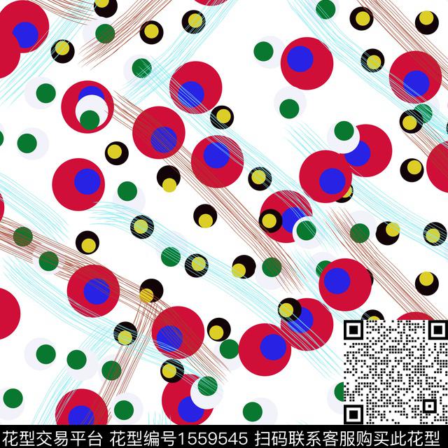 线条几何圆数码印花华亿平台下载（图片编号: 1559545） - 瓦栏（Walan）