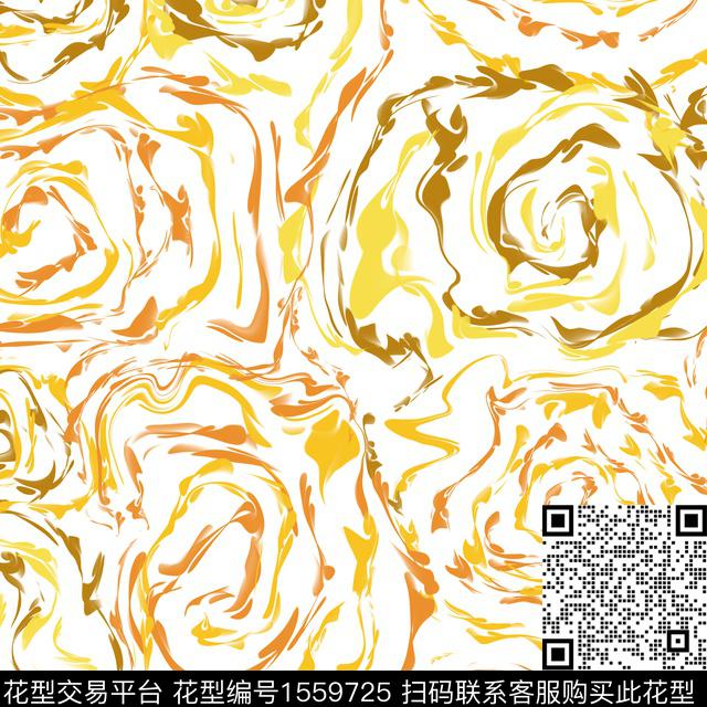 抽象液态流动数码印花华亿平台下载（图片编号: 1559725） - 瓦栏（Walan）