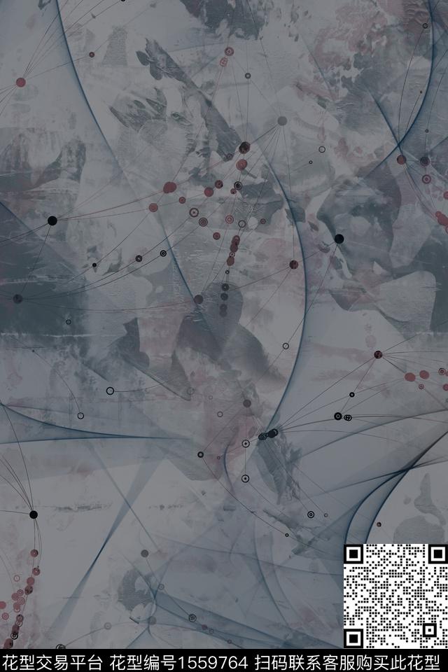 抽象肌理科技数码印花华亿平台下载（图片编号: 1559764） - 瓦栏（Walan）