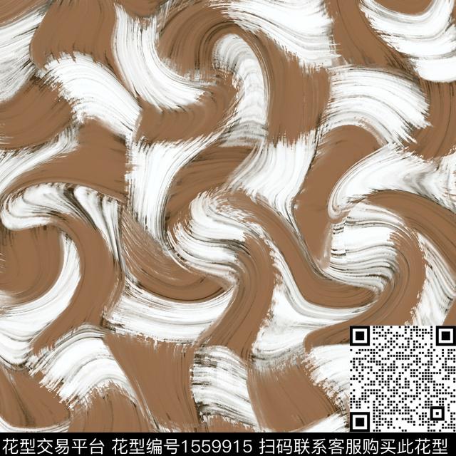 笔触肌理抽象数码印花华亿平台下载（图片编号: 1559915） - 瓦栏（Walan）