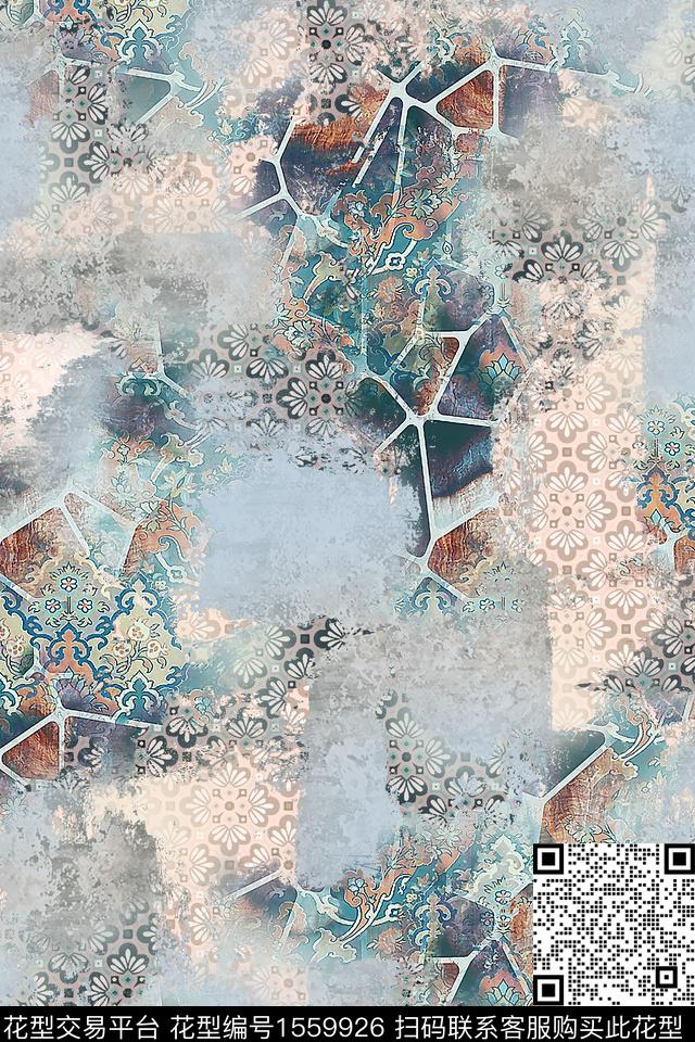 底纹抽象肌理数码印花华亿平台下载（图片编号: 1559926） - 瓦栏（Walan）