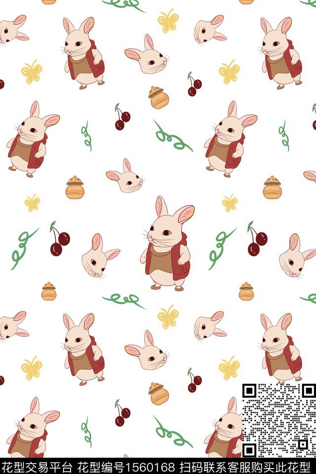 卡通动物老鼠数码印花华亿平台下载（图片编号: 1560168） - 瓦栏（Walan）