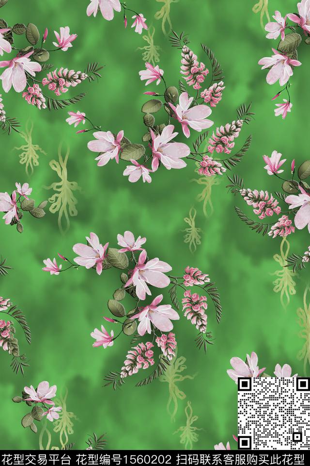 花卉底纹肌理数码印花华亿平台下载（图片编号: 1560202） - 瓦栏（Walan）
