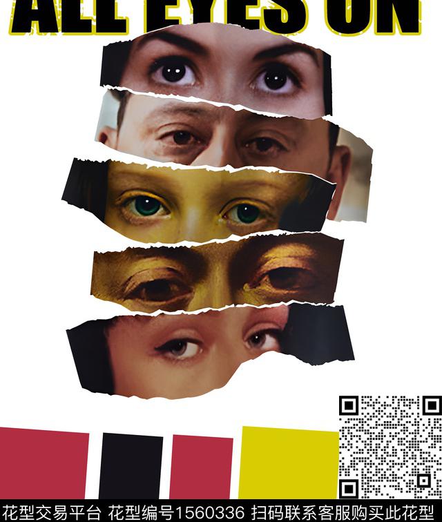 定位休闲眼睛数码印花华亿平台下载（图片编号: 1560336） - 瓦栏（Walan）