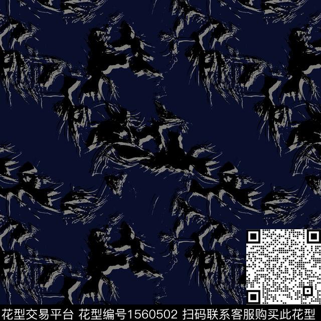 抽象男装抽象纹理数码印花华亿平台下载（图片编号: 1560502） - 瓦栏（Walan）