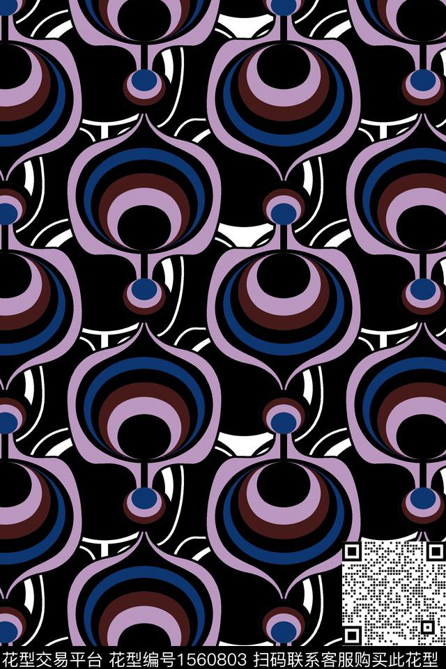 抽象中老年满版散花数码印花华亿平台下载（图片编号: 1560803） - 瓦栏（Walan）