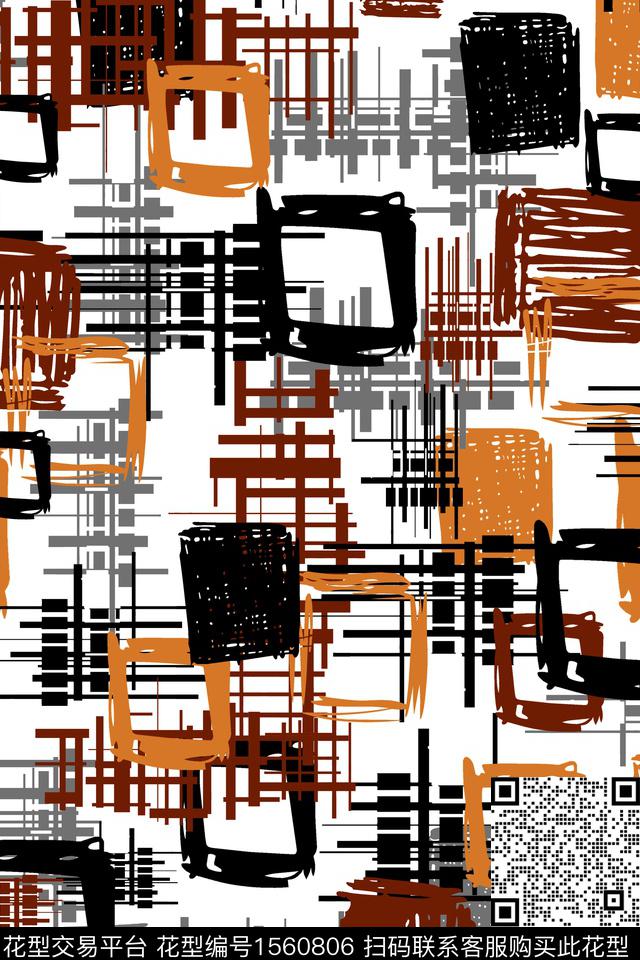 抽象中老年数码印花华亿平台下载（图片编号: 1560806） - 瓦栏（Walan）