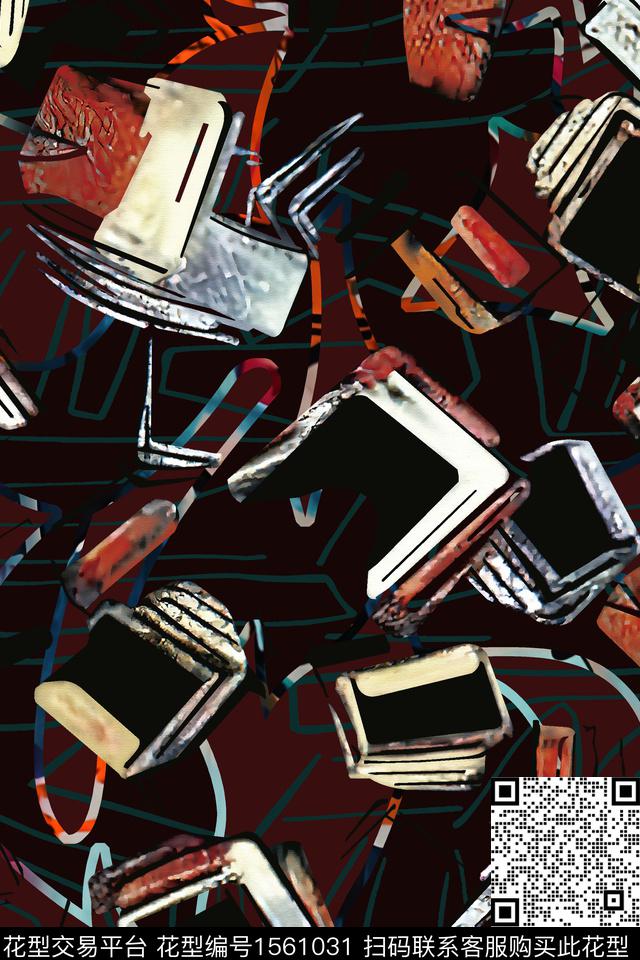 抽象模糊数码印花华亿平台下载（图片编号: 1561031） - 瓦栏（Walan）