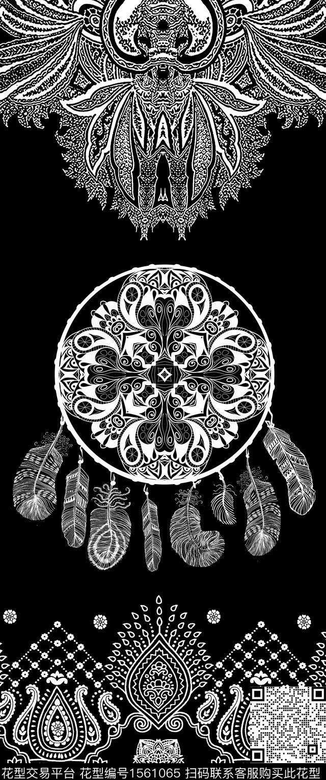 中东民族风波西米亚数码印花华亿平台下载（图片编号: 1561065） - 瓦栏（Walan）