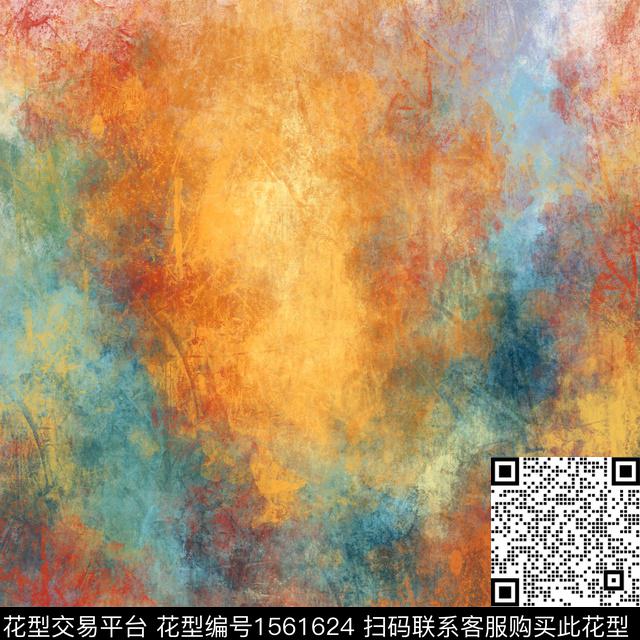 肌理抽象颜料数码印花华亿平台下载（图片编号: 1561624） - 瓦栏（Walan）