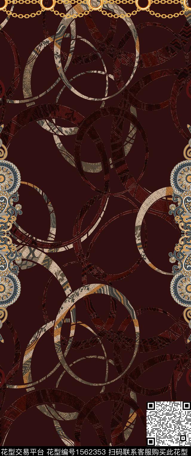 中老年民族风定位花数码印花华亿平台下载（图片编号: 1562353） - 瓦栏（Walan）