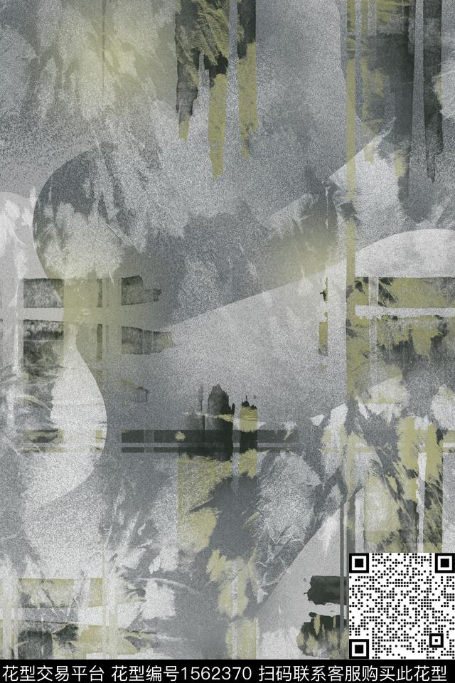 男装满版花肌理抽象数码印花华亿平台下载（图片编号: 1562370） - 瓦栏（Walan）