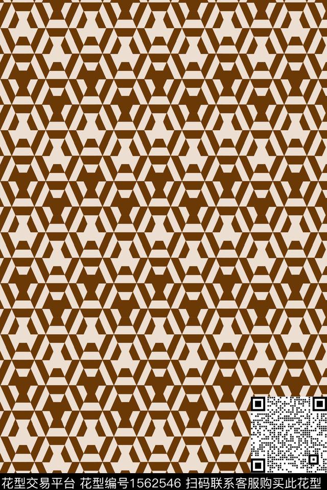 男装几何美拉德数码印花华亿平台下载（图片编号: 1562546） - 瓦栏（Walan）