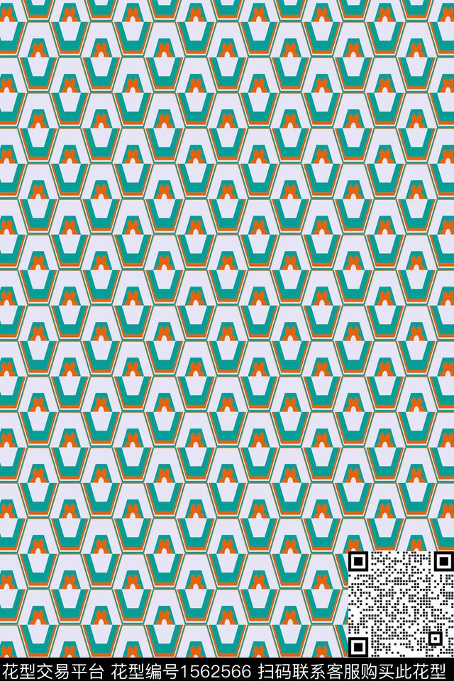 几何数码印花华亿平台下载（图片编号: 1562566） - 瓦栏（Walan）