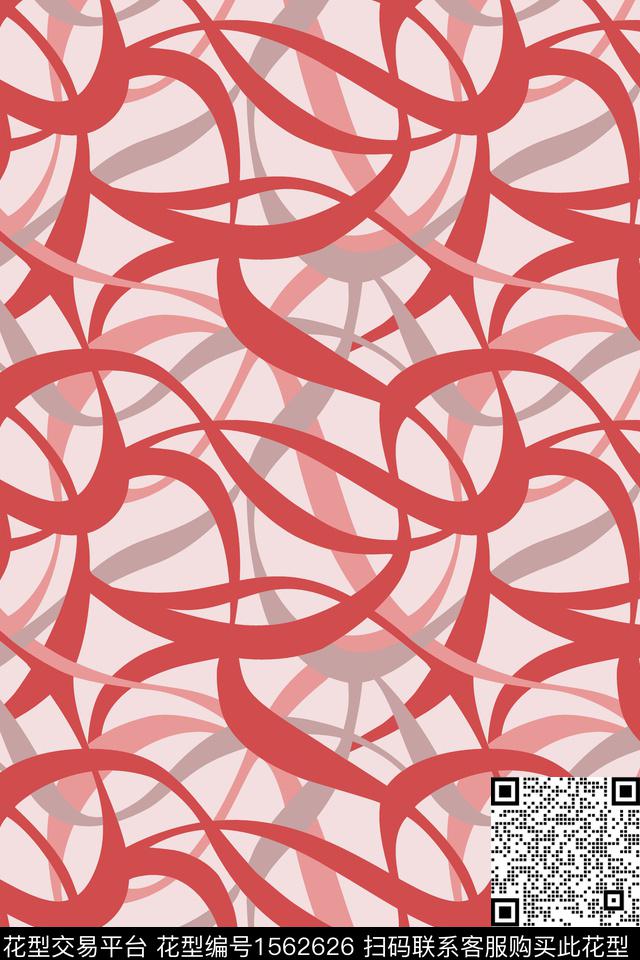 线条条纹抽象数码印花华亿平台下载（图片编号: 1562626） - 瓦栏（Walan）