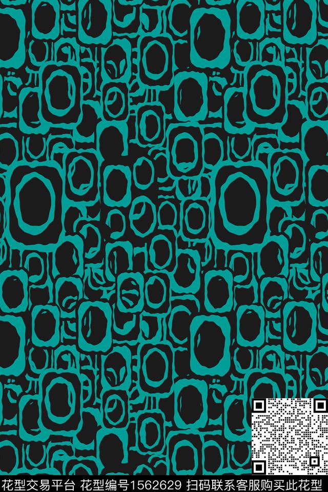 绿色衬衫几何数码印花华亿平台下载（图片编号: 1562629） - 瓦栏（Walan）