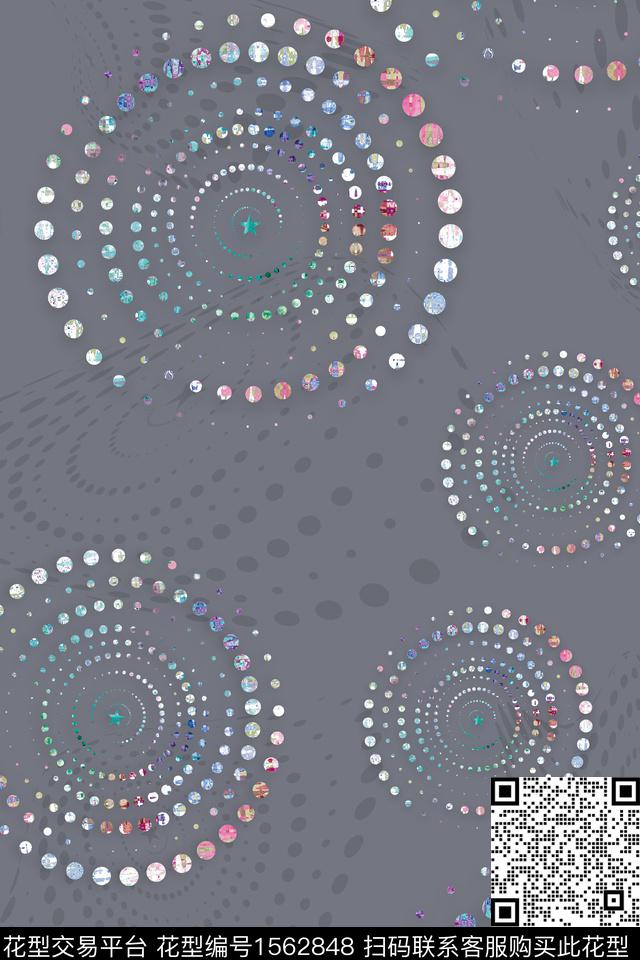 波点颜料抽象数码印花华亿平台下载（图片编号: 1562848） - 瓦栏（Walan）