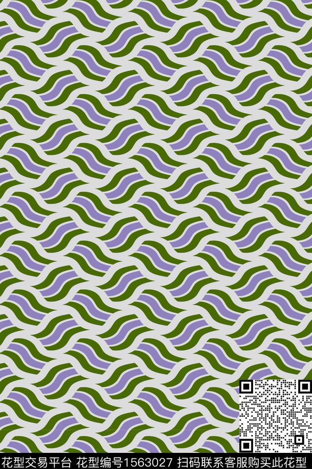 线条条纹交错数码印花华亿平台下载（图片编号: 1563027） - 瓦栏（Walan）