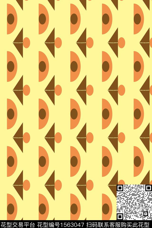 几何简单传统华亿平台数码印花华亿平台下载（图片编号: 1563047） - 瓦栏（Walan）