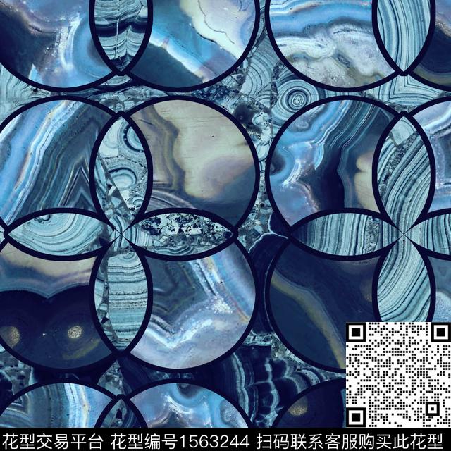 几何抽象肌理数码印花华亿平台下载（图片编号: 1563244） - 瓦栏（Walan）