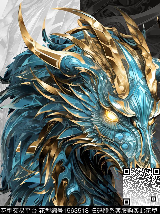 男装3D立体龙数码印花华亿平台下载（图片编号: 1563518） - 瓦栏（Walan）