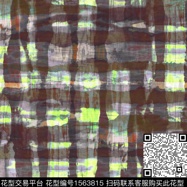 格子条纹肌理数码印花华亿平台下载（图片编号: 1563815） - 瓦栏（Walan）