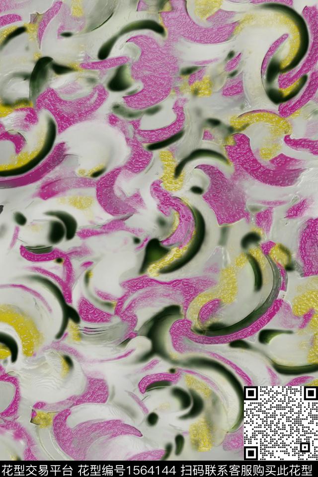 跳接抽象数码印花华亿平台下载（图片编号: 1564144） - 瓦栏（Walan）