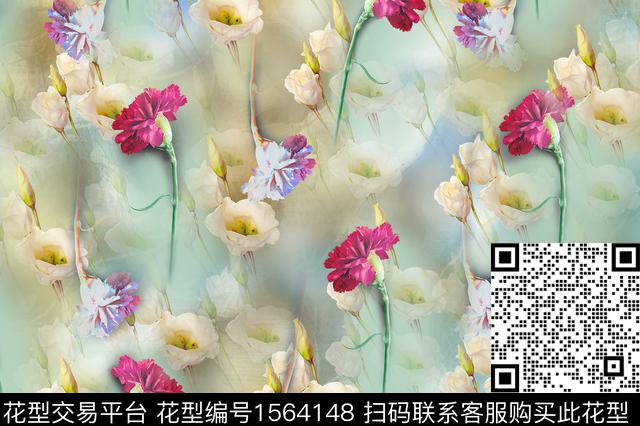 花卉碎花数码印花华亿平台下载（图片编号: 1564148） - 瓦栏（Walan）